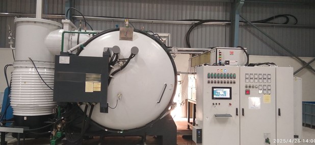 Aerospace components being processed in vacuum furnace