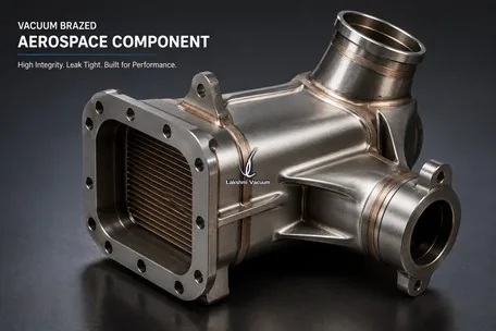 Vacuum brazed aerospace assembly showing clean joint quality
