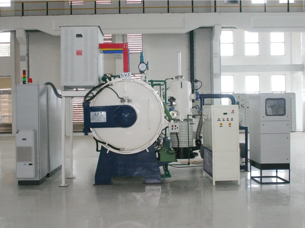 Vacuum degassing furnace with control cabinets built by Lakshmi Vacuum