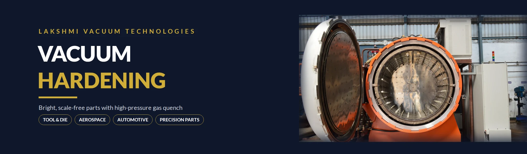 Industrial vacuum hardening furnace manufactured by Lakshmi Vacuum Technologies