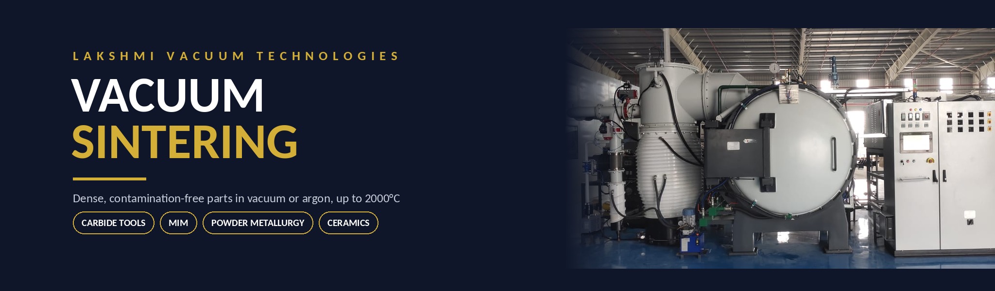 Industrial vacuum sintering furnace manufactured by Lakshmi Vacuum Technologies