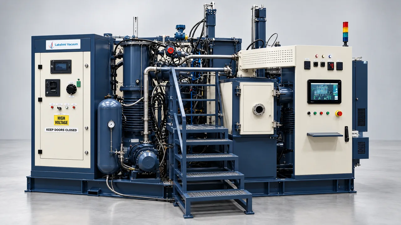 Vacuum strip casting furnace built by Lakshmi Vacuum Technologies in Bengaluru
